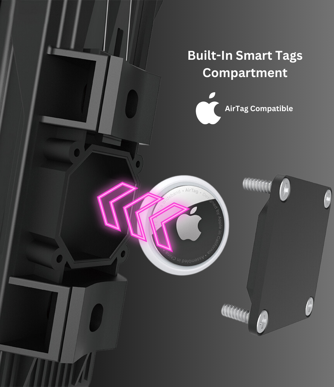 Bike Lock with Smart Tags Socket